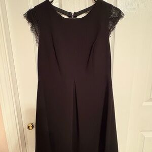 Elegant Black Lace Sleeve Dress